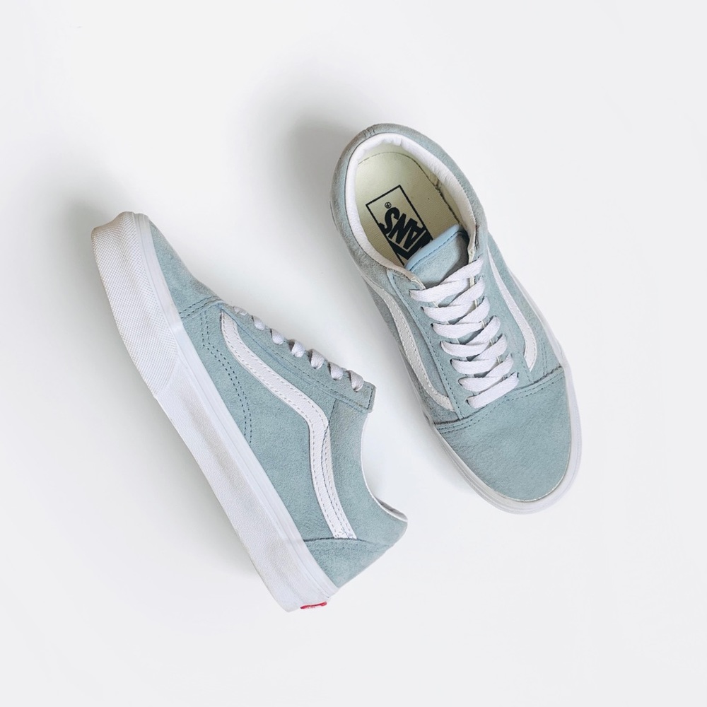 VANS Pig Suede Old Skool Sneakers in Blue Fog